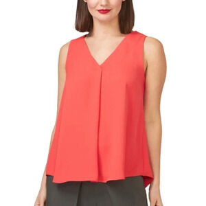 Joseph Ribkoff Womens 10 Cami Style Vneck Coral Red Sleeveless  Blouse